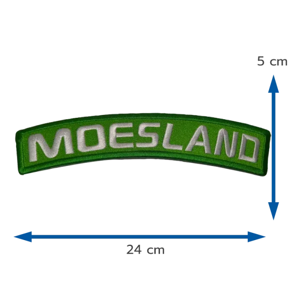 Moesland badge tekst