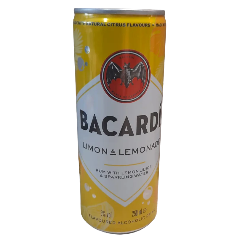 Bacardi Limon 250 ml – Verfrissende rum met citroen